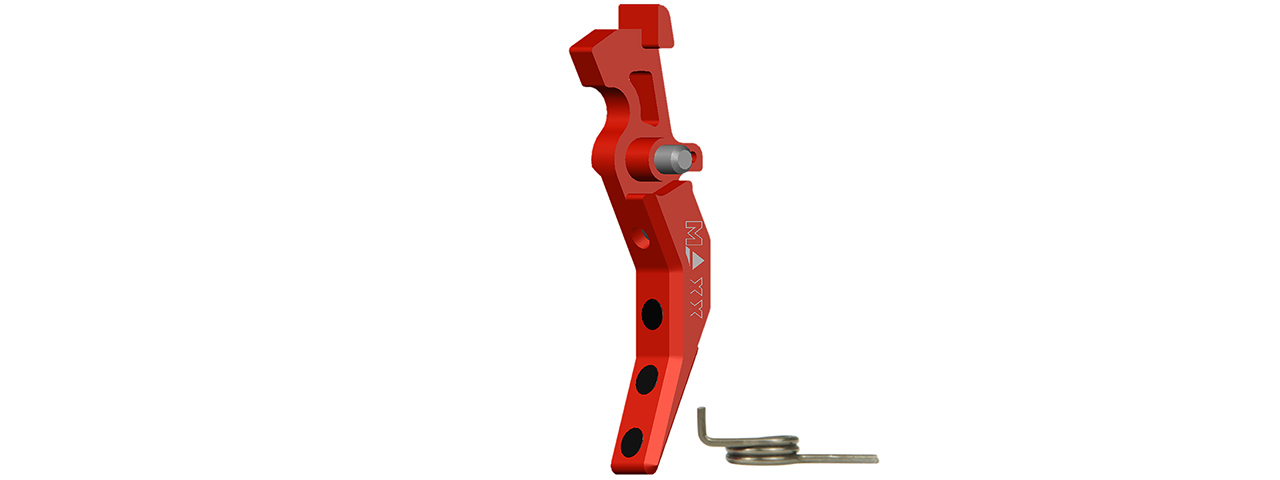 CNC Aluminum Advanced AEG Trigger (Style C) (Red) - Click Image to Close