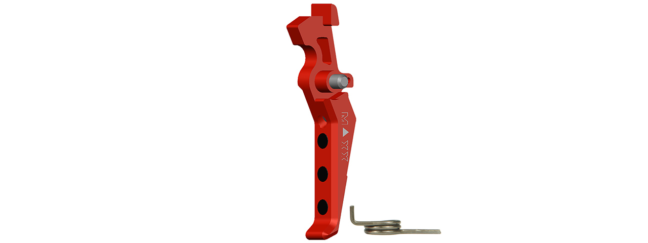 CNC Aluminum Advanced AEG Trigger (Style E) (Red) - Click Image to Close