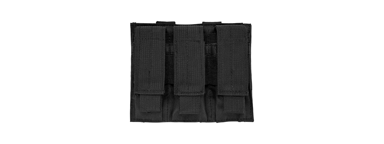 VISM MOLLE TRIPLE PISTOL MAGAZINE POUCH - BLACK - Click Image to Close