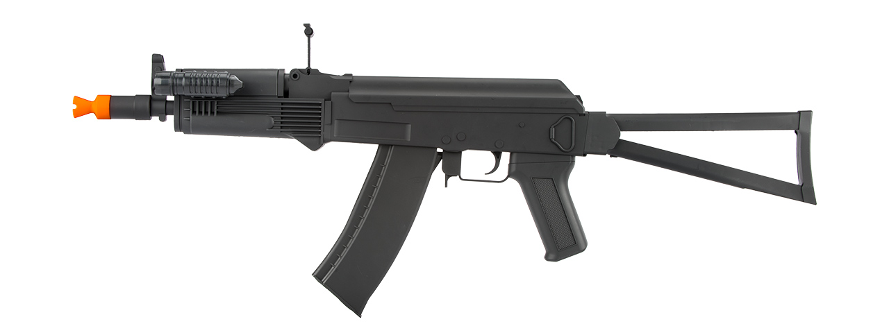 UK Arms P74 AK74 Airsoft Spring Rifle w/ Laser & Flashlight (Color: Black) - Click Image to Close