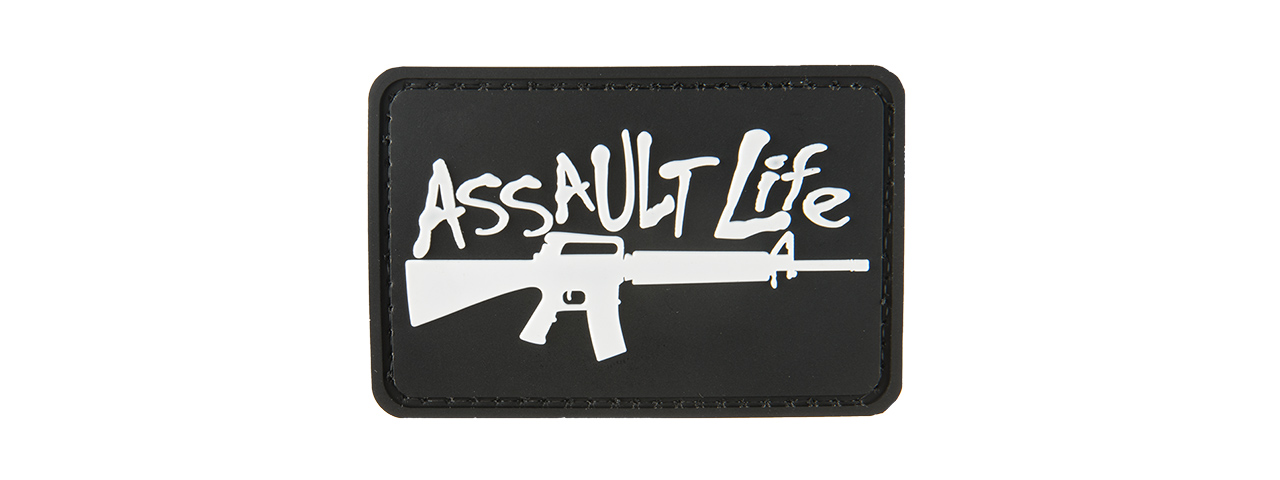 G-FORCE ASSAULT LIFE PVC MORALE PATCH (BLACK) - Click Image to Close