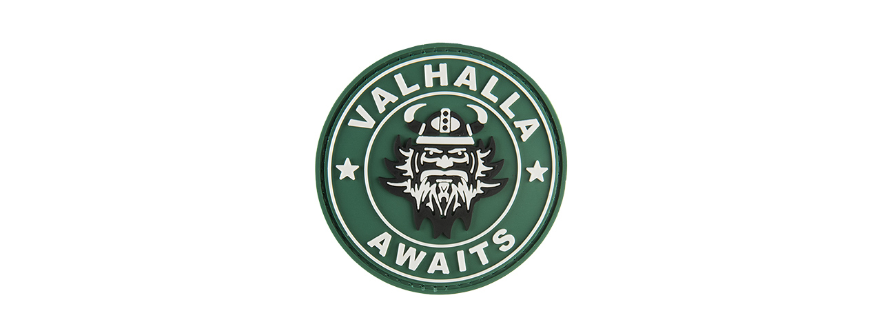 G-FORCE VALHALLA AWAITS PVC MORALE PATCH (GREEN) - Click Image to Close