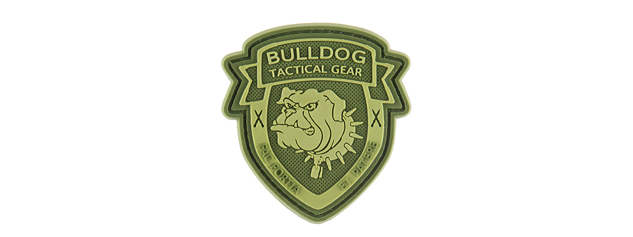 G-FORCE BULLDOG TACTICAL GEAR PVC MORALE PATCH (OD GREEN) - Click Image to Close