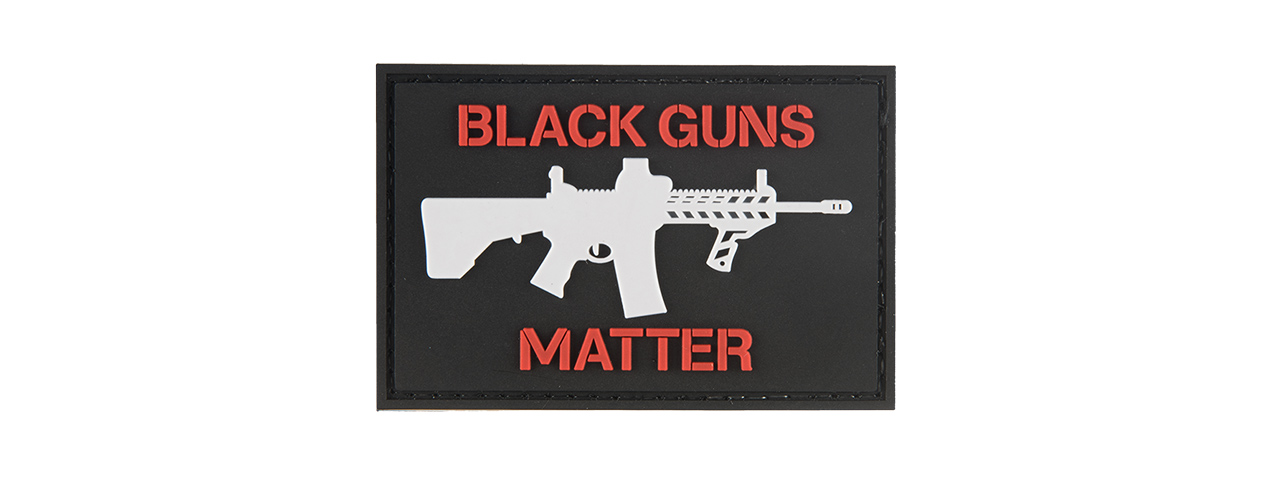 G-FORCE BLACK GUNS MATTER PVC MORALE PATCH - Click Image to Close