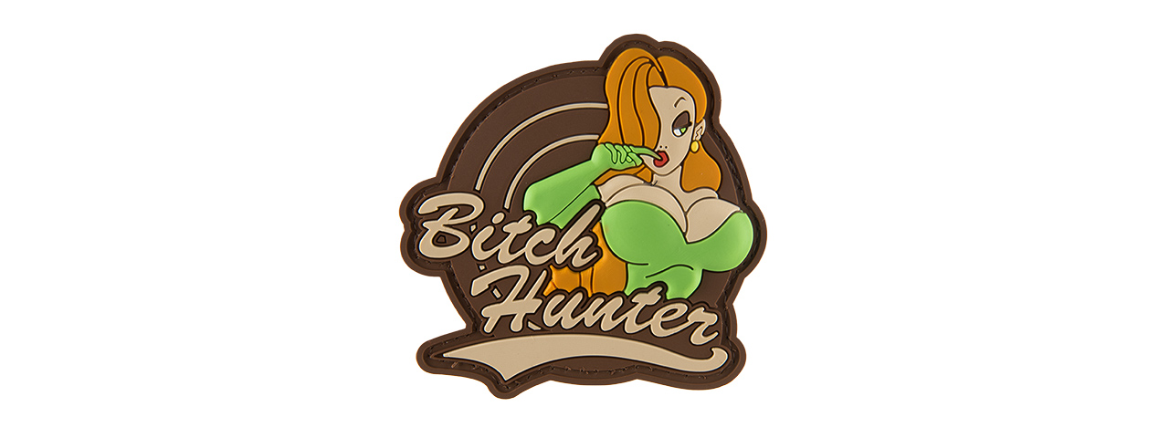 G-FORCE B*** HUNTER PVC MORALE PATCH (CAMO) - Click Image to Close