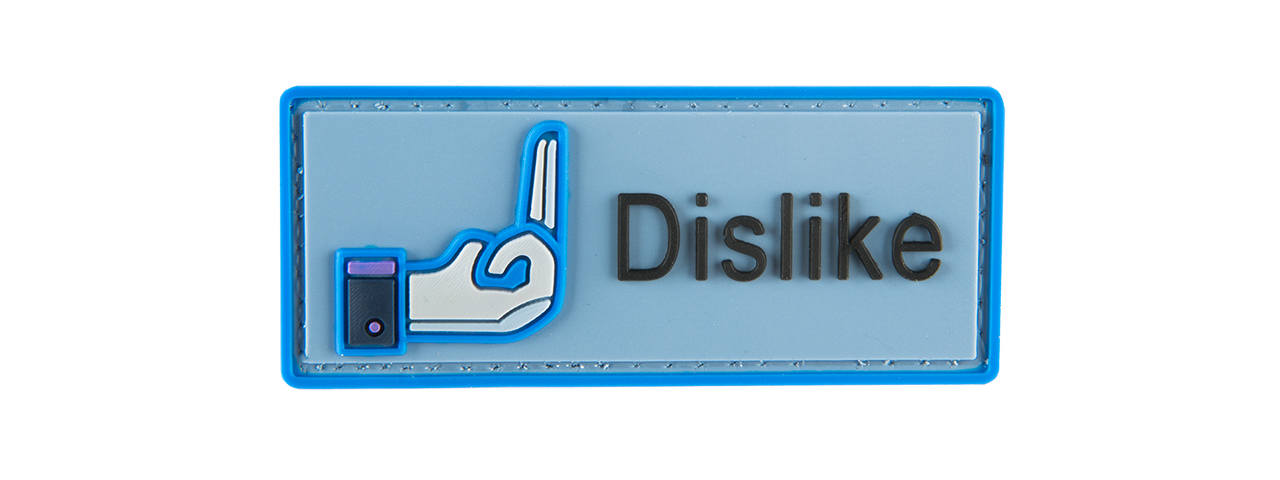 G-FORCE DISLIKE SOCIAL MEDIA PVC MORALE PATCH (BLUE) - Click Image to Close