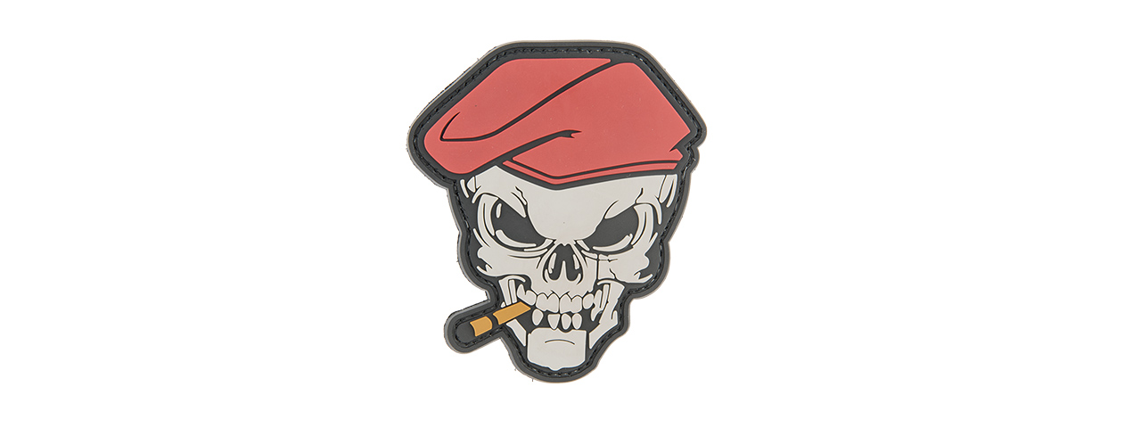 G-FORCE SMOKING SKULL PVC PATCH - Click Image to Close