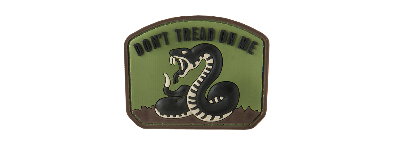 G-FORCE DON'T TREAD ON ME PVC MORALE PATCH (OD GREEN) - Click Image to Close