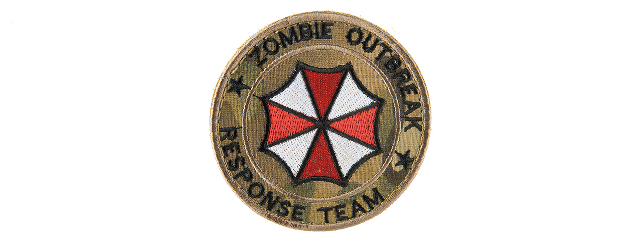 ZOMBIE RESPONSE TEAM EMBROIDED MORALE PATCH (CAMO TROPIC) - Click Image to Close