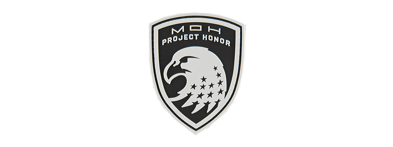 G-FORCE SHIELD OF PROJECT HONOR PVC MORALE PATCH (BLACK) - Click Image to Close