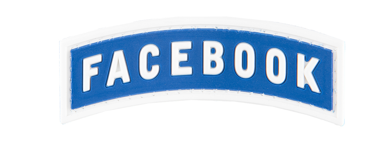 G-FORCE FACEBOOK PVC MORALE PATCH- BLUE / WHITE - Click Image to Close