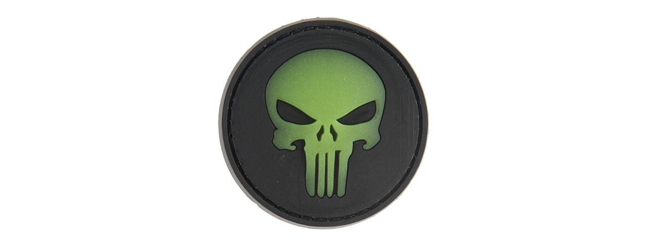 G-FORCE ROUND PUNISHER GLOW-IN-THE-DARK PVC MORALE PATCH - Click Image to Close