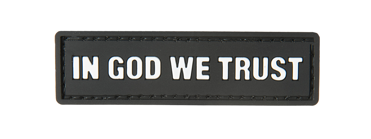 G-FORCE IN GOD WE TRUST PVC MORALE PATCH (BLACK) - Click Image to Close