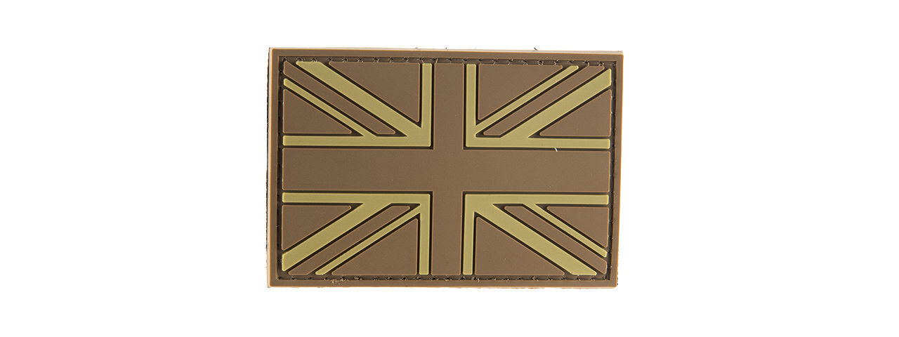 G-FORCE UK FLAG PVC MORALE PATCH (TAN) - Click Image to Close