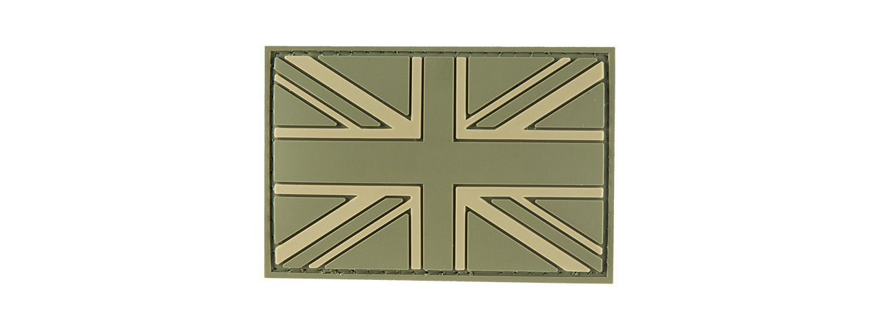 G-FORCE UK FLAG PVC MORALE PATCH (OD GREEN) - Click Image to Close