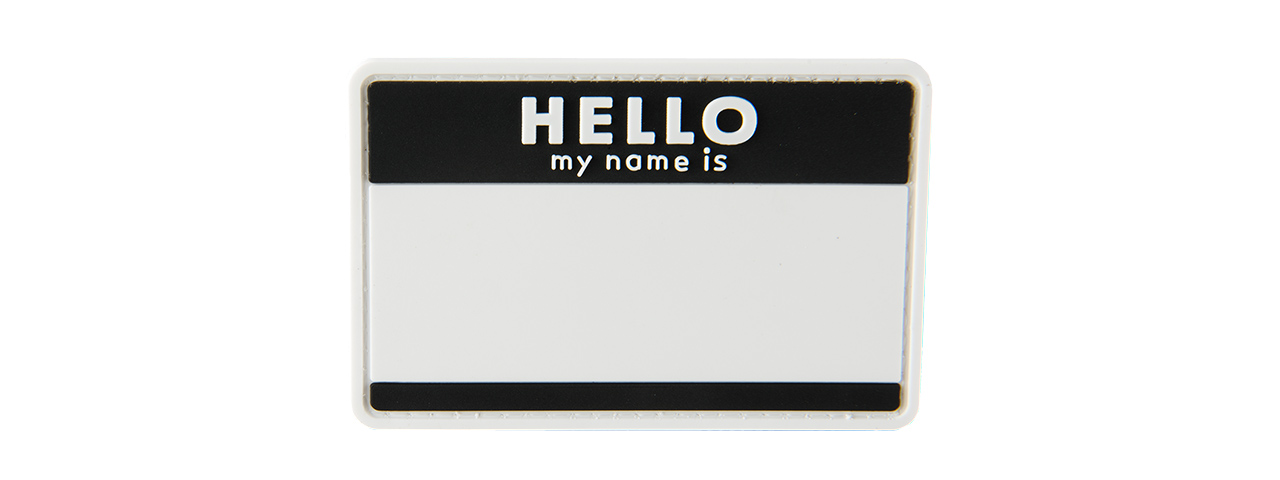 HELLO MY NAME IS PVC MORALE PATCH - Click Image to Close