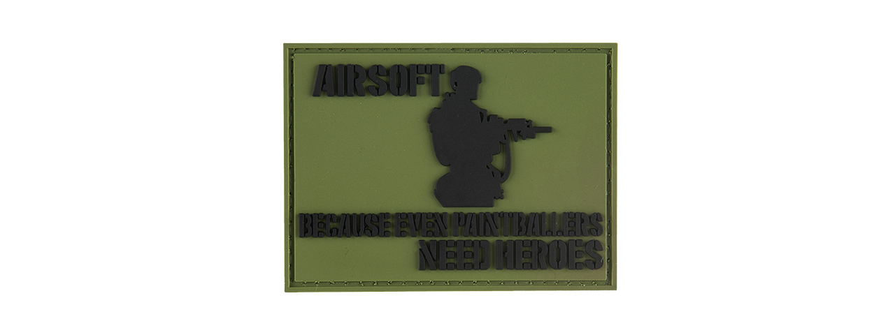 G-FORCE EVEN PAINTBALLERS NEED HEROES (OD GREEN) - Click Image to Close