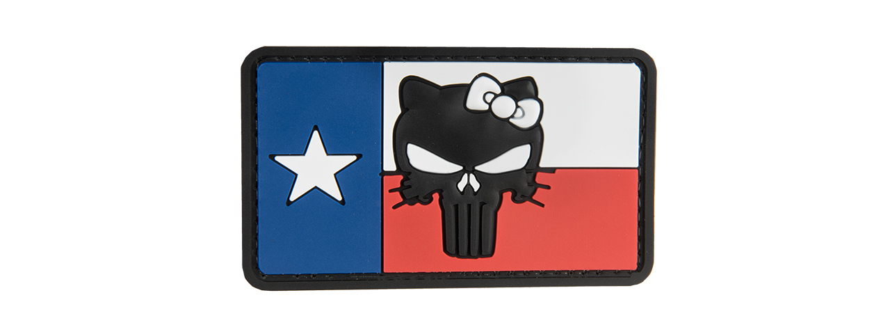 G-FORCE TEXAS FLAG PUNISHER KITTY PVC PATCH - Click Image to Close