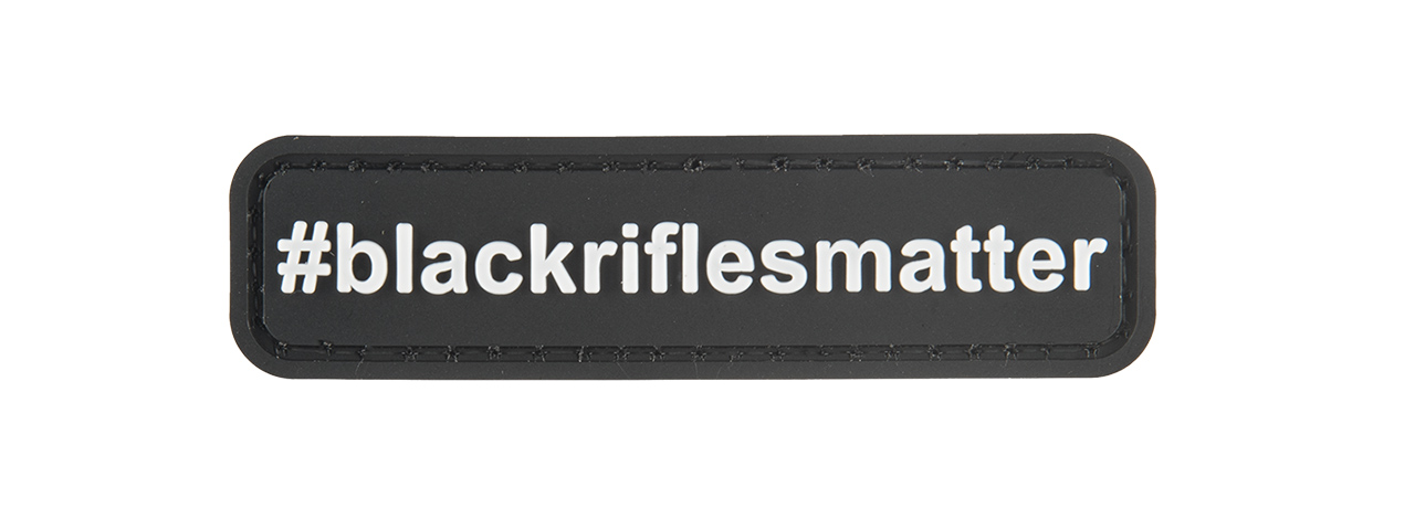 G-FORCE #BLACKRIFLESMATTER PVC MORALE PATCH (BLACK) - Click Image to Close