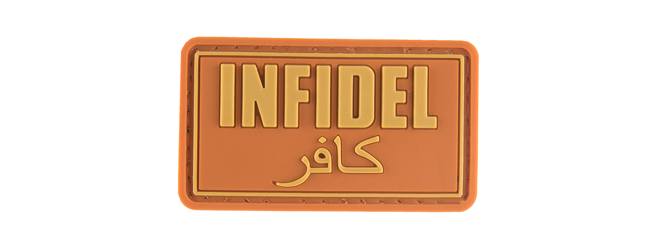 G-FORCE INFIDEL PVC MORALE PATCH (ORANGE) - Click Image to Close