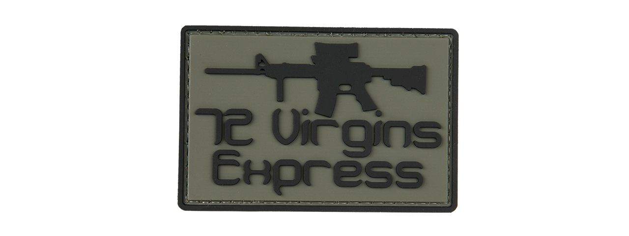72 VIRGINS EXPRESS PVC MORALE PATCH (BLACK) - Click Image to Close