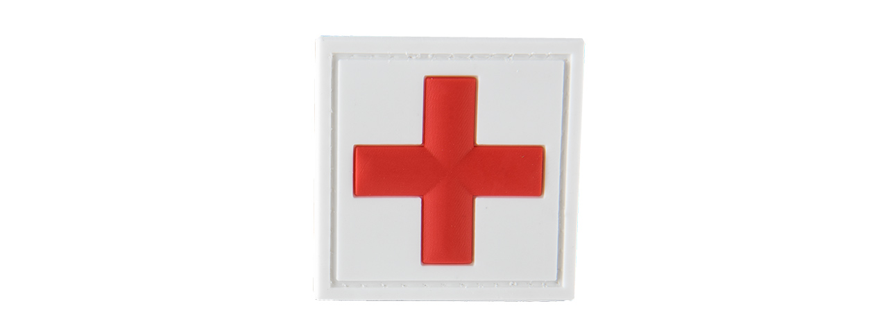 CROSS MEDIC PATCH PVC MORALE PATCH (WHITE/RED) - Click Image to Close