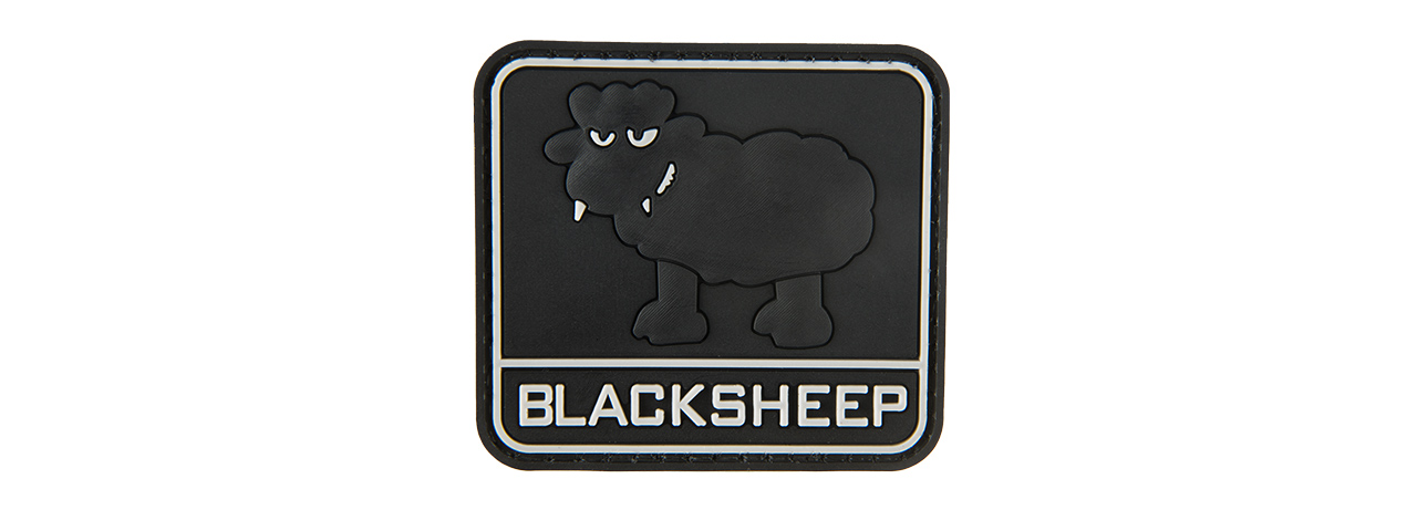 BIG BLACK SHEEP PVC MORALE PATCH (BLACK) - Click Image to Close