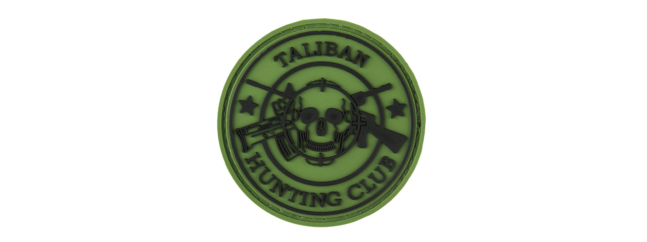 NEW TALIBAN HUNTING CLUB PVC MORALE PATCH (OD GREEN) - Click Image to Close