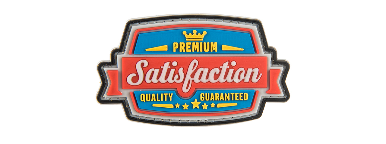 G-FORCE SATISFACTION GUARANTEED PVC MORALE PATCH - Click Image to Close