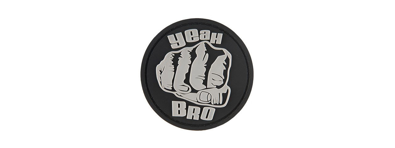 G-FORCE "YEAH BRO" PVC MORALE PATCH (BLACK) - Click Image to Close