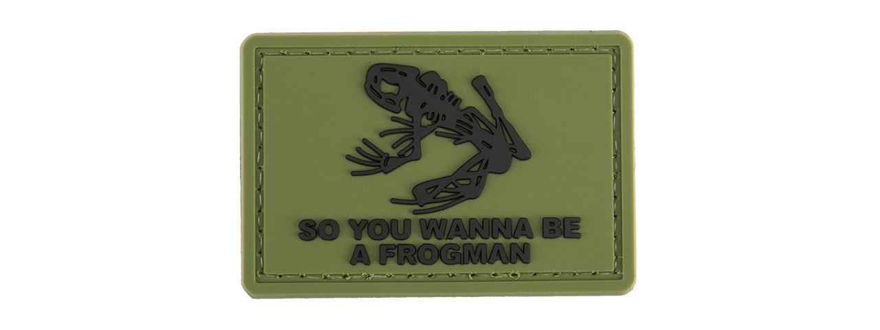G-FORCE FROGMAN PATCH PVC MORALE PATCH (GREEN) - Click Image to Close