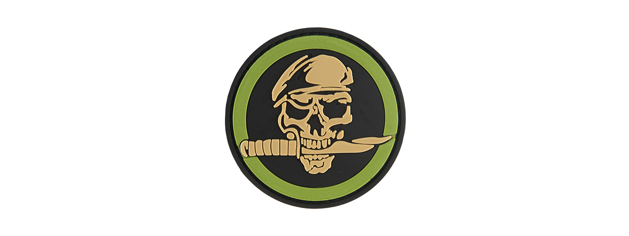 G-FORCE SKULL & KNIFE COMMANDO PVC PATCH - Click Image to Close