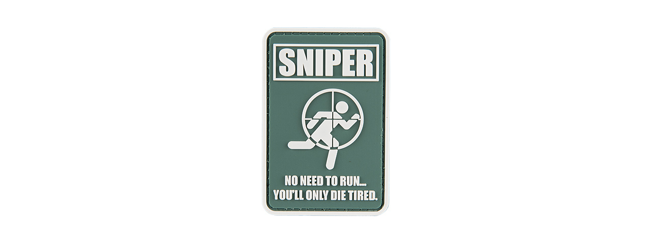 G-FORCE NO RUNNING SNIPER PATCH PVC MORALE PATCH - Click Image to Close