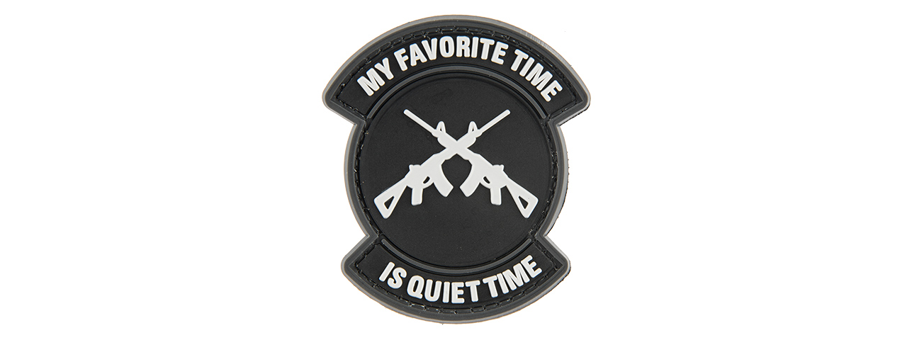 G-FORCE MY FAVORITE TIME IS QUIET TIME PVC MORALE PATCH - Click Image to Close