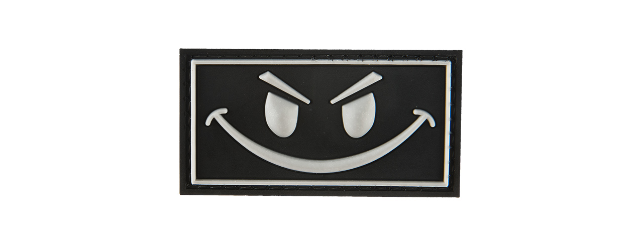 G-FORCE DARK EVIL SMILE PVC MORALE PATCH (BLACK) - Click Image to Close