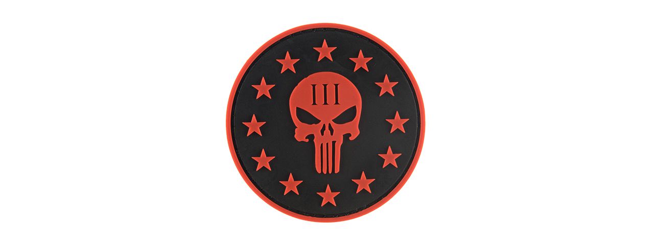 G-FORCE PUNISHER THREE PERCENTER ROUND PVC MORALE PATCH - Click Image to Close