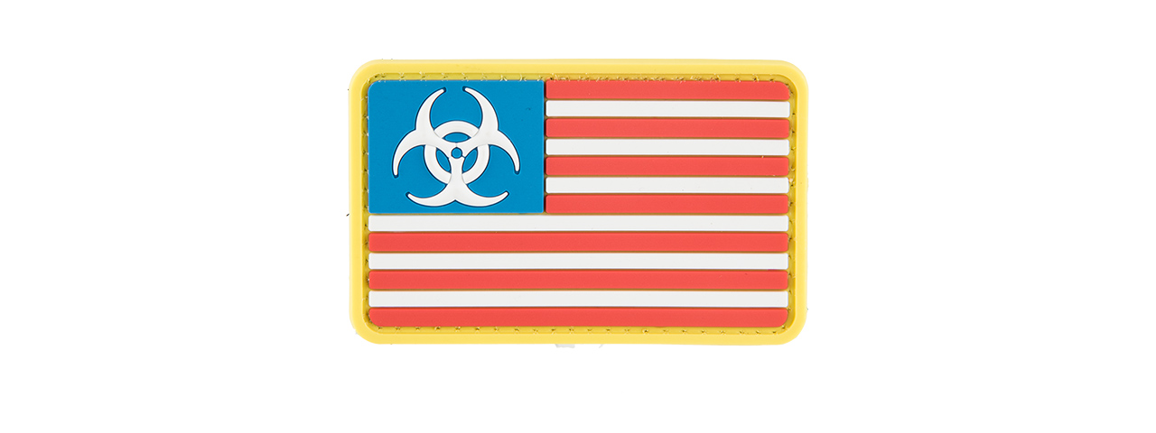 G-FORCE BIOHAZARD US FLAG PVC MORALE PATCH - Click Image to Close