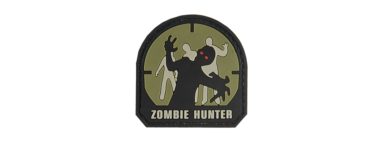 G-FORCE ZOMBIE HUNTER PVC MORALE PATCH - SMALL (OD GREEN) - Click Image to Close