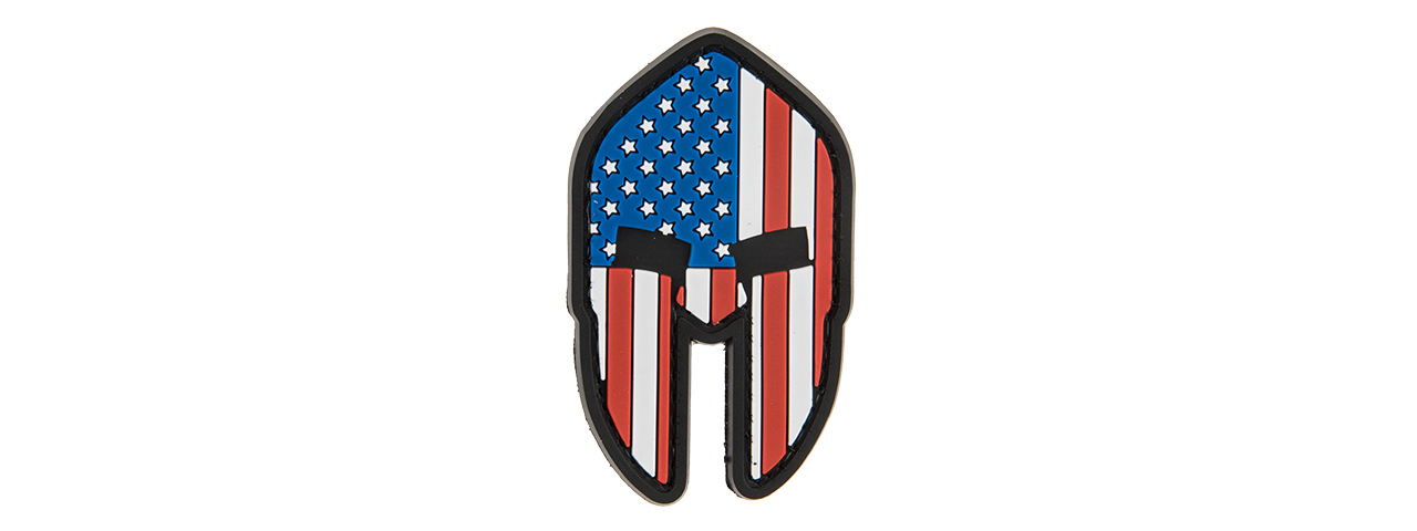 G-FORCE AMERICAN SPARTAN PVC PATCH (RED/WHITE/BLUE) - Click Image to Close