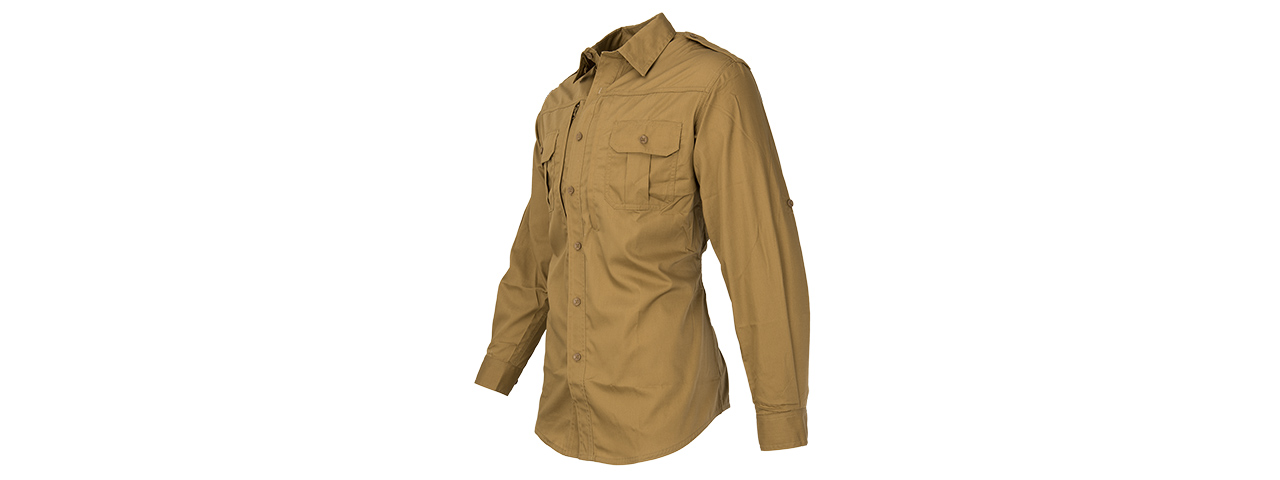 PROPPER RIPSTOP REINFORCED TACTICAL LONG-SLEEVE SHIRT - XX-LARGE (COYOTE BROWN) - Click Image to Close