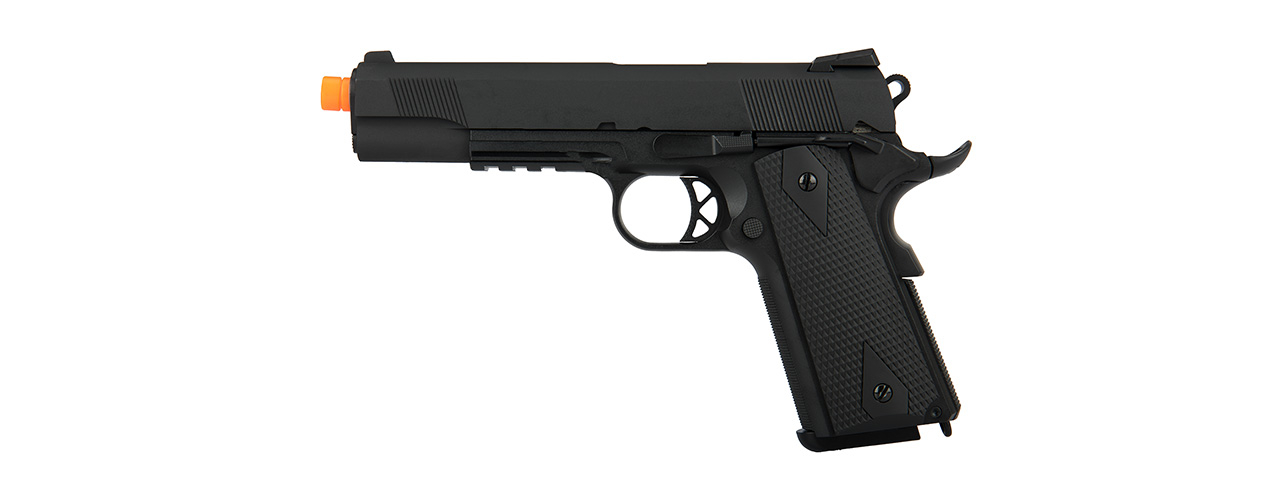 WE Tech Original 1911 B Ver. Gas Blowback Pistol w/ 2 Mags (BLACK) - Click Image to Close