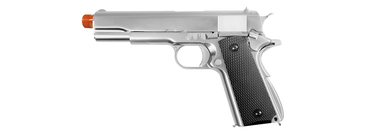 WE Tech M1911 Hi-Capa Airsoft GBB Gas Blowback Pistol (SILVER) - Click Image to Close