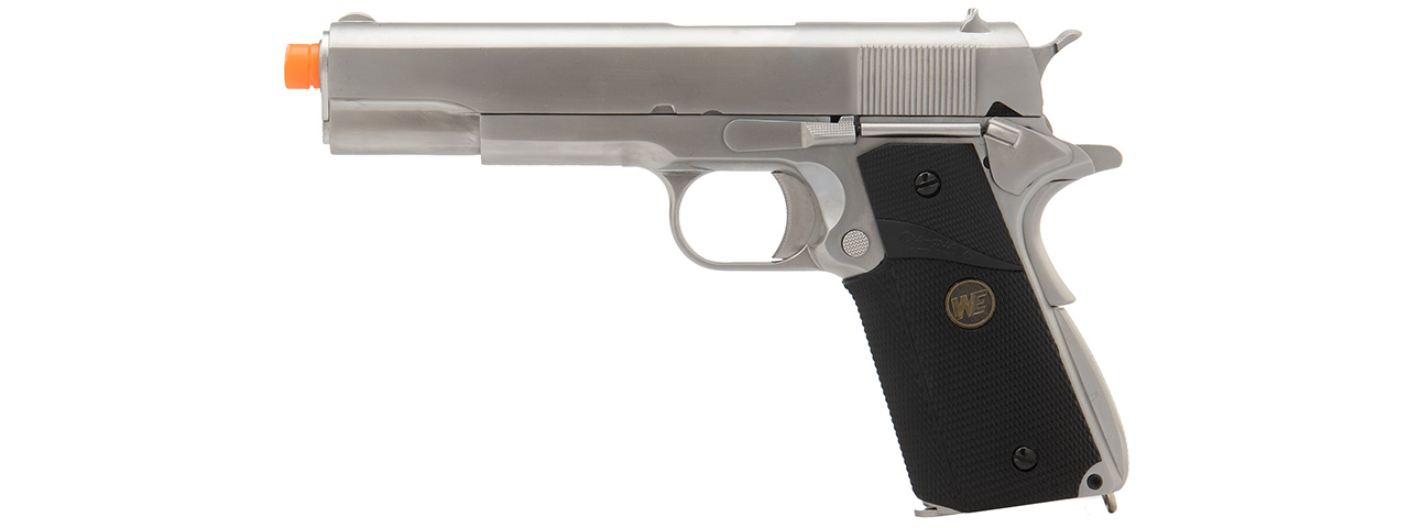 WE Tech M1911 Full Metal MEU Grip (SILVER/BLACK) - Click Image to Close