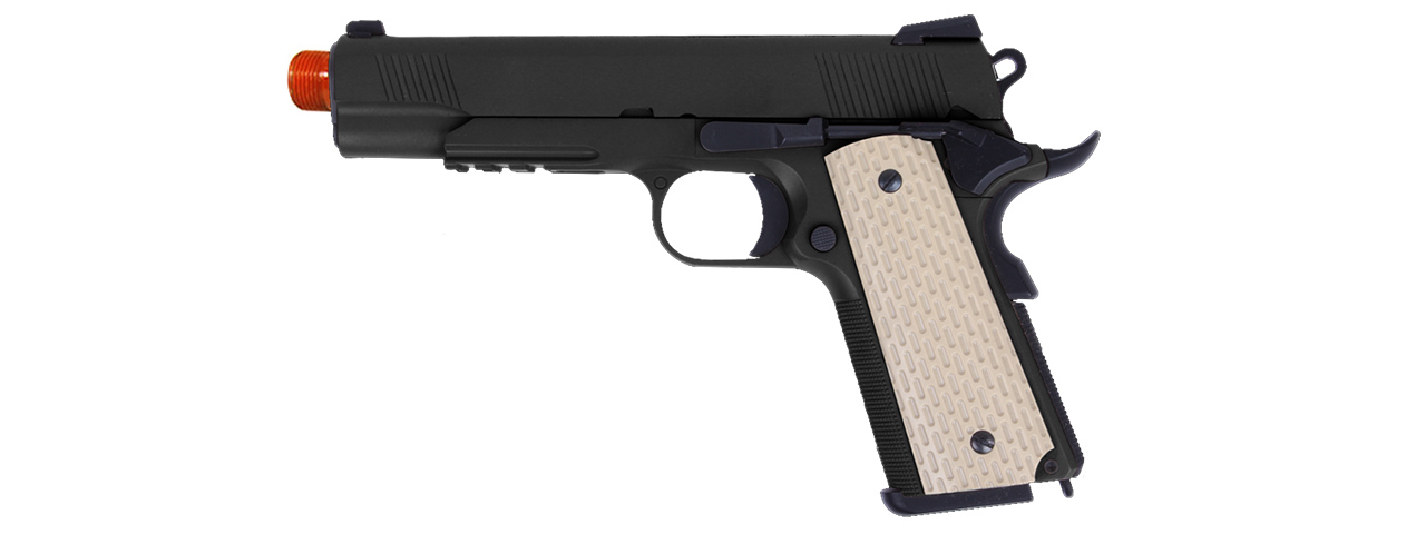 WE Tech Desert Warrior 5.1 M1911 Airsoft Gas Blowback Pistol (BLACK) - Click Image to Close