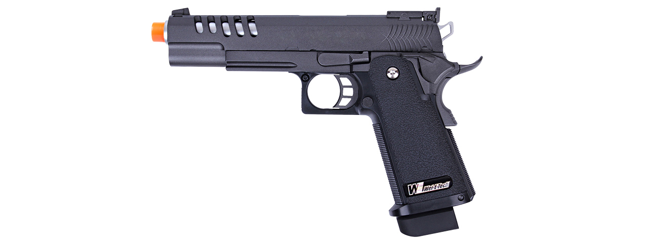 WE Tech Hi Capa 5.1 M1911 Tactical Master Gas Blowback Airsoft Pistol (BLACK) - Click Image to Close