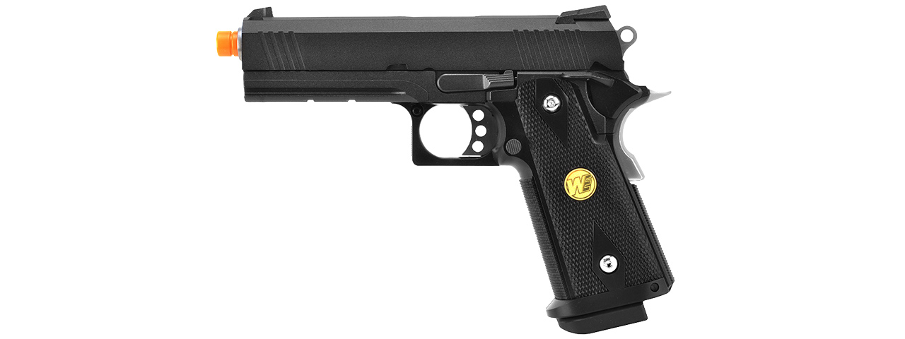 WE Tech Hi-Capa 4.3 Original M1911 Gas Blowback Airsoft Pistol (BLACK) - Click Image to Close