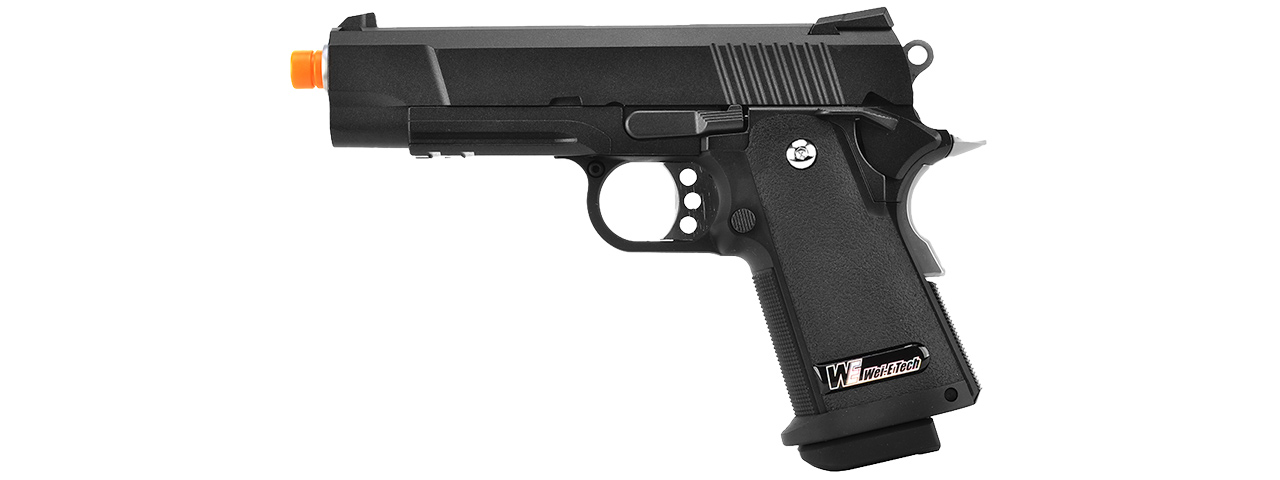 WE-Tech Full Metal Hi-Capa 4.3 Compact Gas Blowback Airsoft Pistol (BLACK) - Click Image to Close