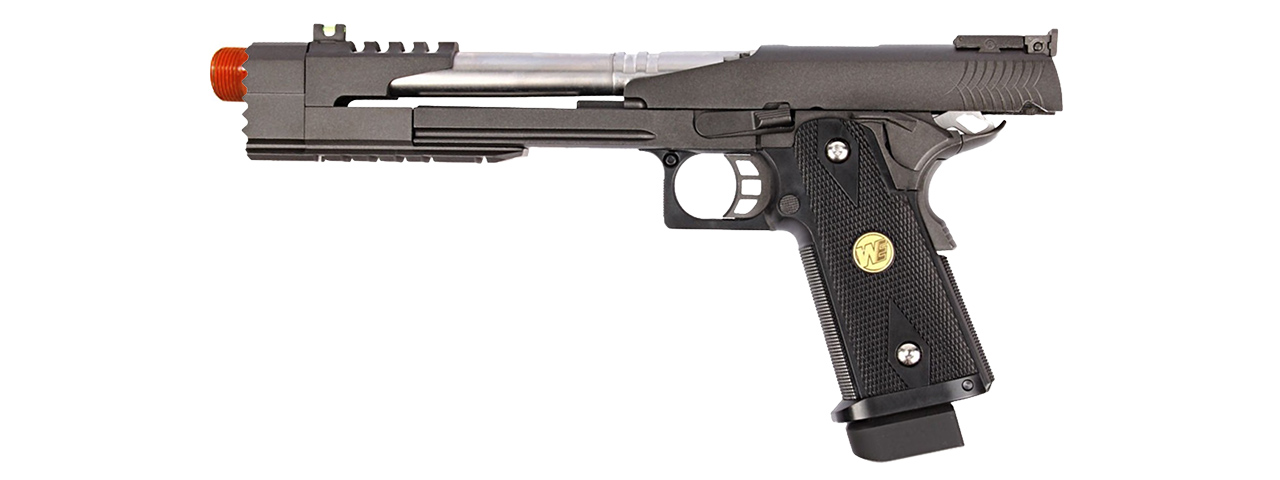 WE Tech 7" Black Dragon Gas Blowback Hi-Capa (BLACK) - Click Image to Close