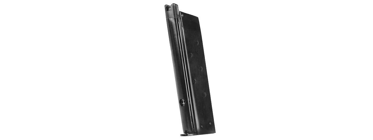 WE M1911 MEU Single Stack 15rd Airsoft Gas Blowback Magazine (BLACK) - Click Image to Close