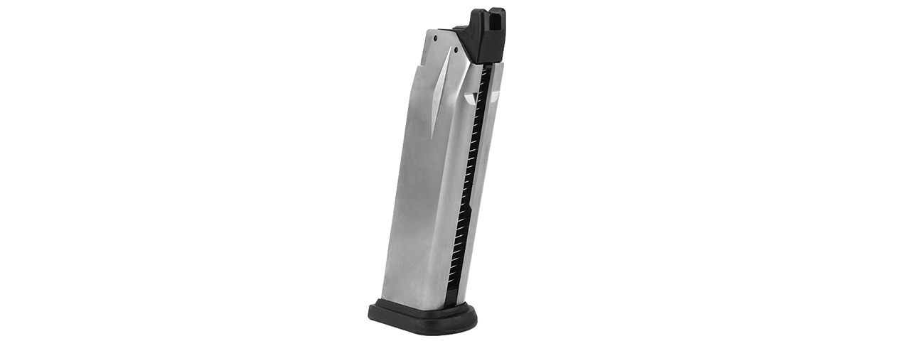 WE Tech 25rd X-Tactical Airsoft Gas Blowback Pistol Magazine (SILVER) - Click Image to Close